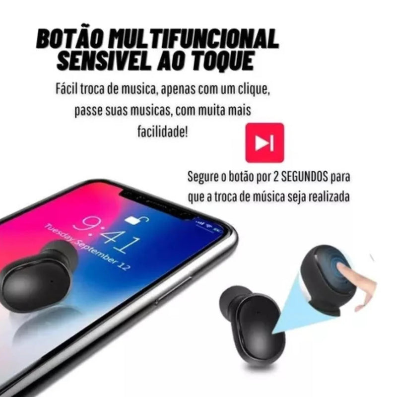 Fone De Ouvido Dual Led Bluetooth 5.0 Airdots