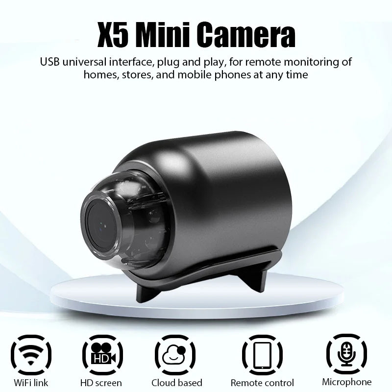 Full 1080P HD Mini Camera WiFi Smart Home Security IP Webcam Remote Monitor Small Camcorder Night Vision Invisible Body Camera